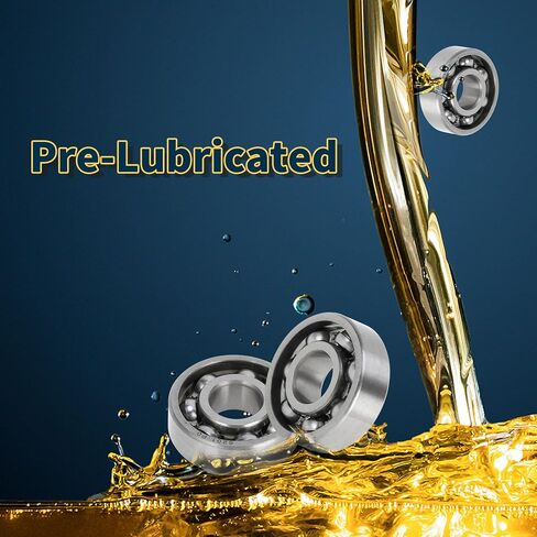 ACROPIX 6201 Deep Groove Ball Bearings P0 12x32x10mm Lubricated Bearings Open Type Silver Tone Scooter Skateboard Wheel - Pack of 2 in Saudi Arabia
