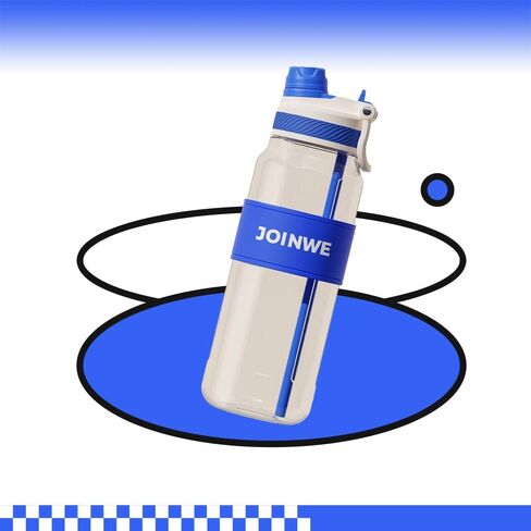 ZZT 34 OZ زجاجات مياه بلاستيكية ، زجاجة مياه رياضية مع قش ، مقاومة للتسرب ، شرب مزدوج ， زجاجة مياه رياضية للنشاط الداخلي والخارجي (الأخضر) in Kuwait