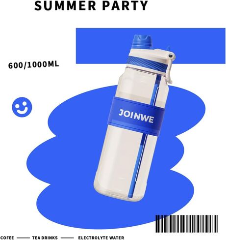 ZZT 34 OZ زجاجات مياه بلاستيكية ، زجاجة مياه رياضية مع قش ، مقاومة للتسرب ، شرب مزدوج ， زجاجة مياه رياضية للنشاط الداخلي والخارجي (الأخضر) in Kuwait