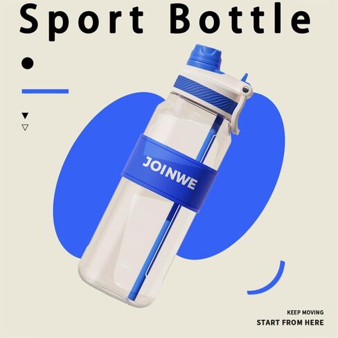 ZZT 34 OZ زجاجات مياه بلاستيكية ، زجاجة مياه رياضية مع قش ، مقاومة للتسرب ، شرب مزدوج ， زجاجة مياه رياضية للنشاط الداخلي والخارجي (الأخضر) in Kuwait