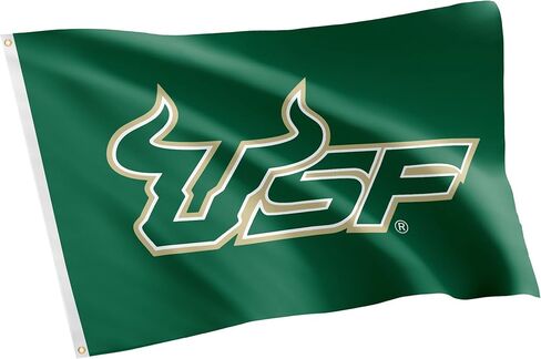 Desert Cactus University of South Florida USF Flag - 3 × 5 أقدام لافتة الثيران ، نسيج داخلي/خارجي متين ، تصميم البوليستر 100 ٪ (النمط 1) in Saudi Arabia