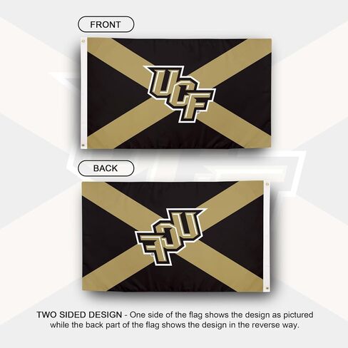 Desert Cactus University of Central Florida UCF Flag - 3 × 5 أقدام لافتة الفرسان الذهبية ، النسيج المتين الداخلي/الخارجي ، تصميم البوليستر بنسبة 100 ٪ (النمط Z) in Saudi Arabia