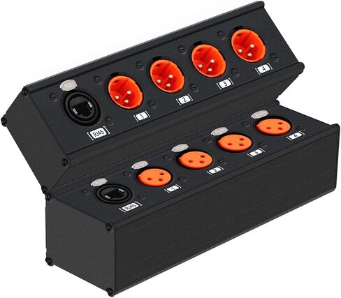 Upgraded 4 Channel 3 Pin Multi Network XLR Cable Breakout for Stage Sound Lighting and Recording Studio XLR Male and Female to RJ45 Ethercon with Colorfull Sockets (VT-C1021-C1022) in Kuwait