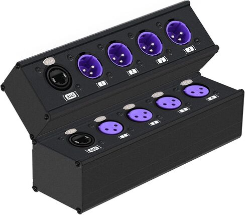 Upgraded 4 Channel 3 Pin Multi Network XLR Cable Breakout for Stage Sound Lighting and Recording Studio XLR Male and Female to RJ45 Ethercon with Colorfull Sockets (VT-C1021-C1022) in Kuwait