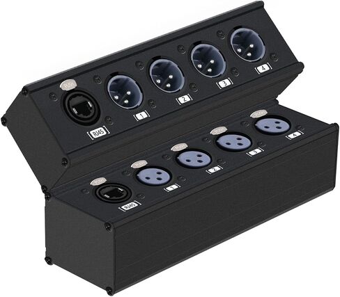 Upgraded 4 Channel 3 Pin Multi Network XLR Cable Breakout for Stage Sound Lighting and Recording Studio XLR Male and Female to RJ45 Ethercon with Colorfull Sockets (VT-C1021-C1022) in Kuwait