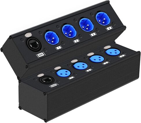 Upgraded 4 Channel 3 Pin Multi Network XLR Cable Breakout for Stage Sound Lighting and Recording Studio XLR Male and Female to RJ45 Ethercon with Colorfull Sockets (VT-C1021-C1022) in Kuwait