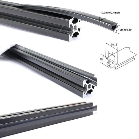 Dust Protection Soft Cover Seal Strip for 3030&4040 Series 8mm Slot Aluminum Profile Extrustion Black 10M in Saudi Arabia