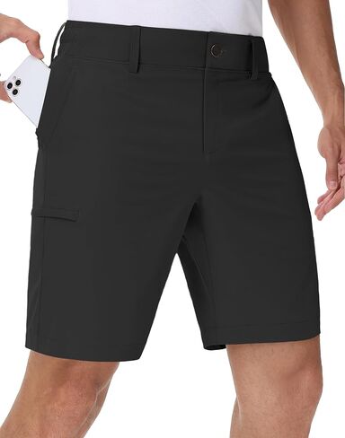 JWM Men's 7" Golf Shorts with 6 Pockets - Stretchy Lightweight Hiking Hybrid Work Dress Short Casual Breathable Quick Dry in Kuwait