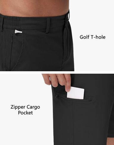 JWM Men's 7" Golf Shorts with 6 Pockets - Stretchy Lightweight Hiking Hybrid Work Dress Short Casual Breathable Quick Dry in Kuwait