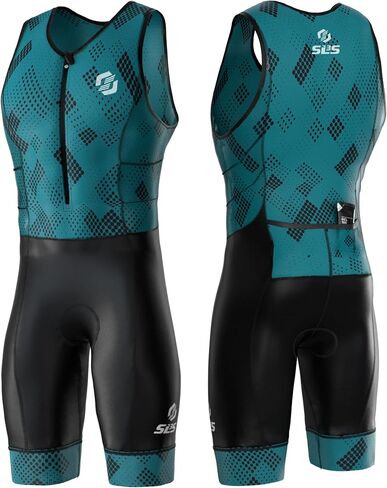 Triathlon Suits Mens – Quick Drying Trisuit Triathlon Men, Comfortable Sleeveless AG Tri Suit with FRT Fabric (Black/Gray Stripes, Medium) in Saudi Arabia