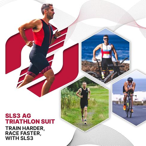 Triathlon Suits Mens – Quick Drying Trisuit Triathlon Men, Comfortable Sleeveless AG Tri Suit with FRT Fabric (Black/Gray Stripes, Medium) in Saudi Arabia