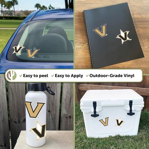 Desert Cactus Vanderbilt University Sticker Vinyl Decal Laptop Water Bottle Car Scrapbook (4 Inch Set VB) in Saudi Arabia