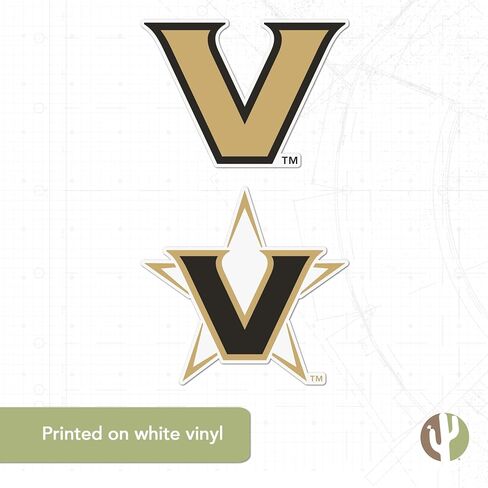 Desert Cactus Vanderbilt University Sticker Vinyl Decal Laptop Water Bottle Car Scrapbook (4 Inch Set VB) in Saudi Arabia