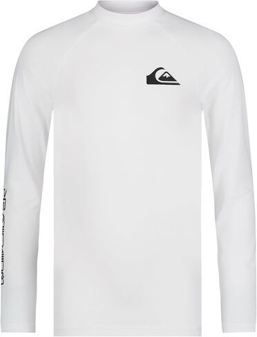 Quiksilver boys All Time Long Sleeve Youth Rashguard Surf Rash Guard Shirt, White, Medium US in Saudi Arabia