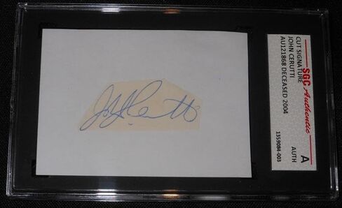 Toronto Jays John Cerutti (d.04) Signed Mounted 3x4 Autograph SGC Slabbed - Baseball Slabbed Autographed Cards in Saudi Arabia
