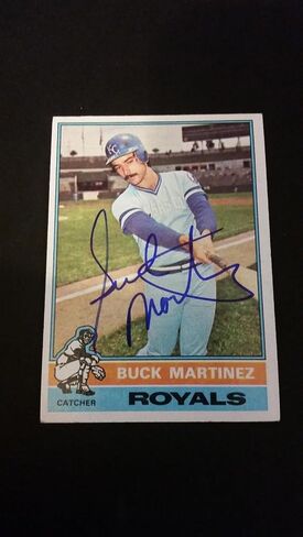 Buck Martinez Royals 1976 Topps #616 Jays Authentic Signed Autograph FB15 - Autographed Baseball Cards in Saudi Arabia