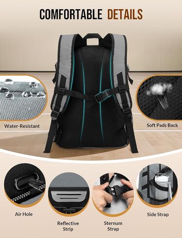 Basketball Backpack with Shoe Compartment Large Basketball Bag with Ball Holder for Men Women Gym Backpack fit Volleyball Football for Sports Travel Gym - Blue in Saudi Arabia