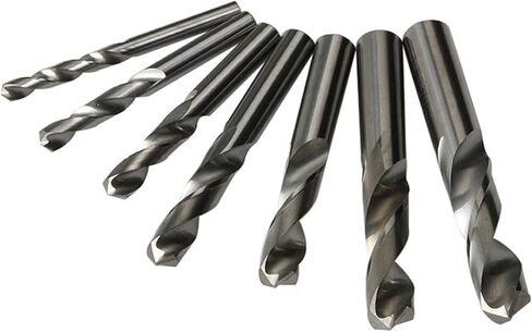 5Pcs 0.5mm-7mm Solid Carbide Drill Bits Set, Uncoated (Bright) Finish, Round Shank, Spiral Flute Twist Drill Bit for Metal(4.4mm 5pc) in Kuwait