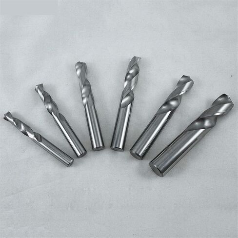 5Pcs 0.5mm-7mm Solid Carbide Drill Bits Set, Uncoated (Bright) Finish, Round Shank, Spiral Flute Twist Drill Bit for Metal(4.4mm 5pc) in Kuwait