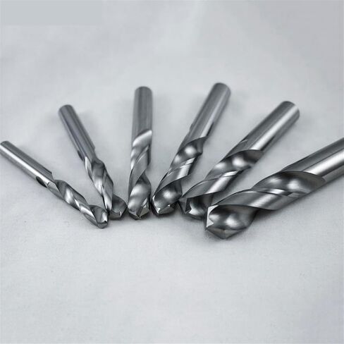 5Pcs 0.5mm-7mm Solid Carbide Drill Bits Set, Uncoated (Bright) Finish, Round Shank, Spiral Flute Twist Drill Bit for Metal(4.4mm 5pc) in Kuwait