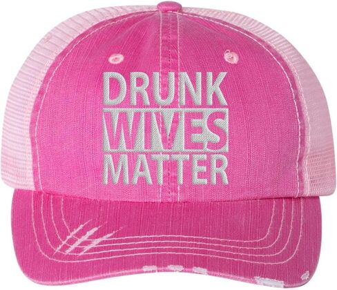 شركة Trenz Shirt Company Women's Embroidered Embroidered Wives Matter Matter Compult Baseball Cap in Kuwait
