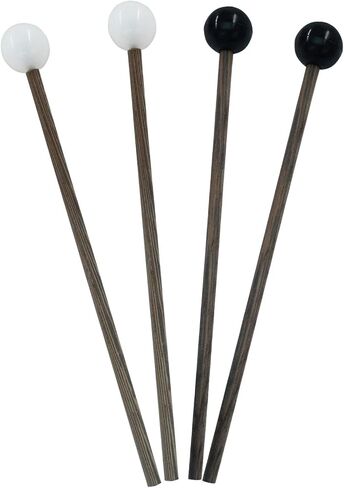 Piutouyar 4 PCS LONGLE STANE MALLETS ، رأس المطاط Glockenspiel العصي الإيقاعية مقاطع الفيديو طبل العص in Saudi Arabia