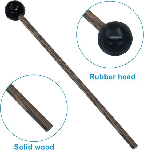 Piutouyar 4 PCS LONGLE STANE MALLETS ، رأس المطاط Glockenspiel العصي الإيقاعية مقاطع الفيديو طبل العص in Saudi Arabia