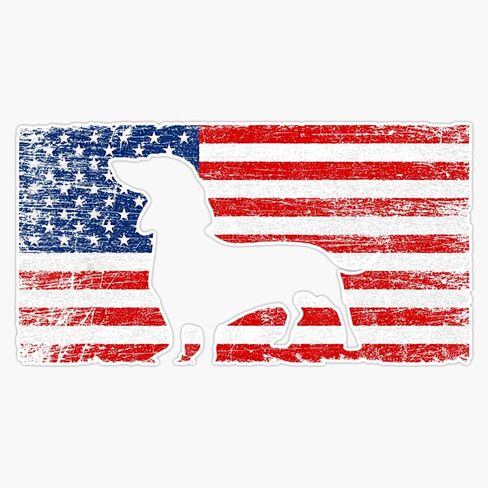 HOF Trading American Flag Dachshund Dog Lover 4Th of July Gift Vinyl Sticker Waterproof Decal Laptop Wall Window Bumper Sticker 5" in Saudi Arabia