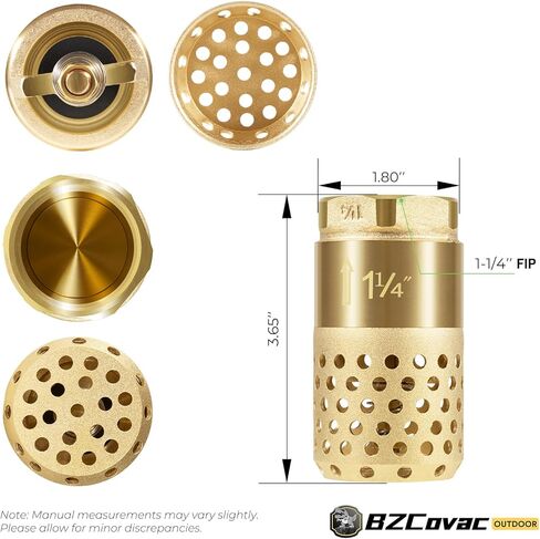 2-Inch Brass Foot Valve with Mesh Strainer, Universal One-Way Female NPT Check Valve with Backflow Prevention, Lead-Free Brass Construction for Irrigation and Water Pump Systems in Saudi Arabia