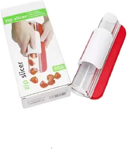 Multi-Purpose Cherry Tomato & Grape Slicer – Small Fruit Cutter Tool for Quick and Safe Slicing – Ergonomic Design – Red in Saudi Arabia