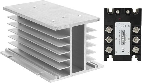 CE Approval 60A 80A 100A 120A DC-AC 3 Phase Solid State Relay SSR Relay Module+Matched Radiator Input 3-32VDC Output 24-480VAC(60A with Radiator) in Saudi Arabia