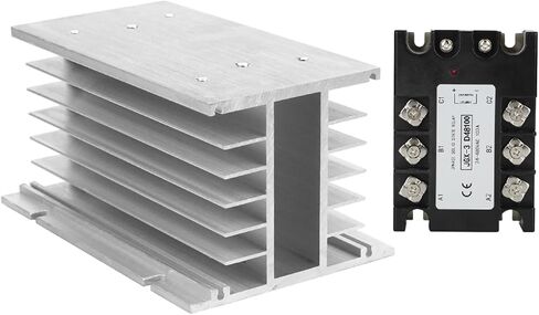 CE Approval 60A 80A 100A 120A DC-AC 3 Phase Solid State Relay SSR Relay Module+Matched Radiator Input 3-32VDC Output 24-480VAC(60A with Radiator) in Saudi Arabia