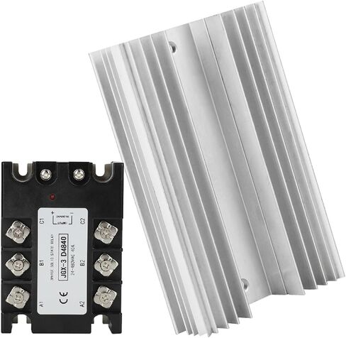 CE Approval 60A 80A 100A 120A DC-AC 3 Phase Solid State Relay SSR Relay Module+Matched Radiator Input 3-32VDC Output 24-480VAC(60A with Radiator) in Saudi Arabia