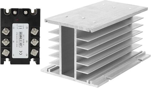CE Approval 60A 80A 100A 120A DC-AC 3 Phase Solid State Relay SSR Relay Module+Matched Radiator Input 3-32VDC Output 24-480VAC(60A with Radiator) in Saudi Arabia