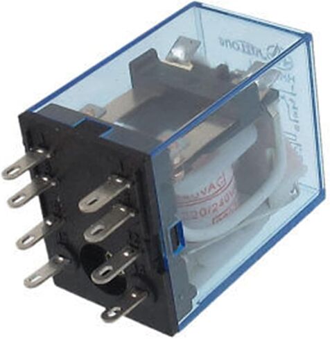 2PCS HH52P-L 220/240VAC لفائف الجهد 2P2T 8 دبابيس 5A ترحيل طاقة LED الأحمر LED in Saudi Arabia
