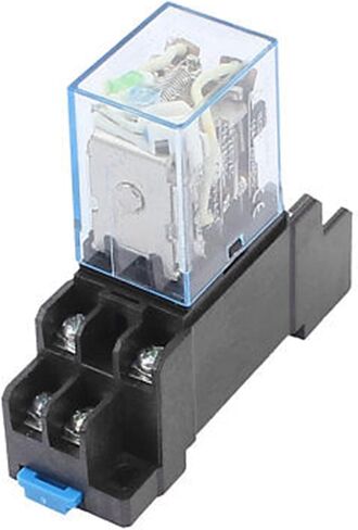 10pcs DC 12V 10A Coil Electromagnetic Power Relay Socket w DTF08A Base in Saudi Arabia