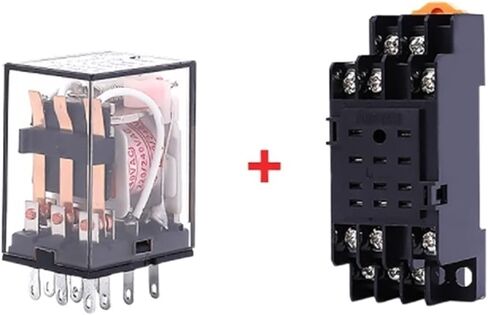 20 مجموعة مرحل مع لفائف قاعدة المقبس العامة DPDT Micro Mini Coledreal Switch LED AC 110/220V DC 12/24V in Saudi Arabia