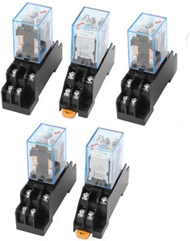 20pcs لفائف AC240V5A 8 محطات 35 مم DIN RAIL MOUNT RELAY COOKET W SOCKET in Saudi Arabia