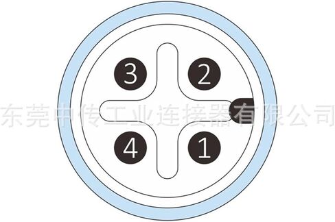 M12 A-CDEN 5PIN IP67 لوحة موصل مقاومة للماء لحام القفل الخلفي الأمامي مع نوع السلك (MC04P1LSAB) in Saudi Arabia