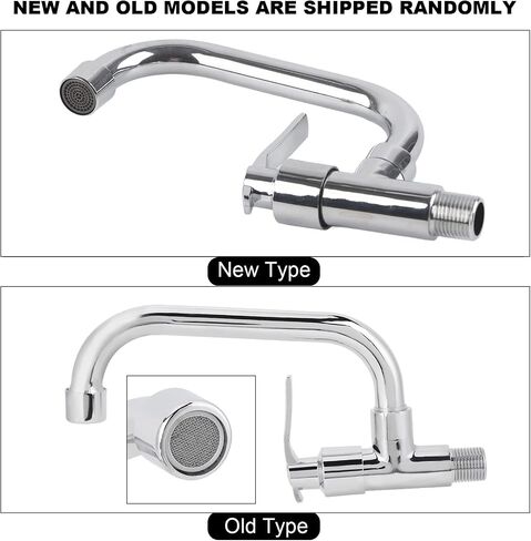 Kitchen Faucet, Wall Mounted Sink Faucet Single Cold Water Tap Hand Washing Basin Accessories for Home Kitchen Bathroom Laundry Room Garden Washing Machine (LQ-3093 20cm) in Saudi Arabia