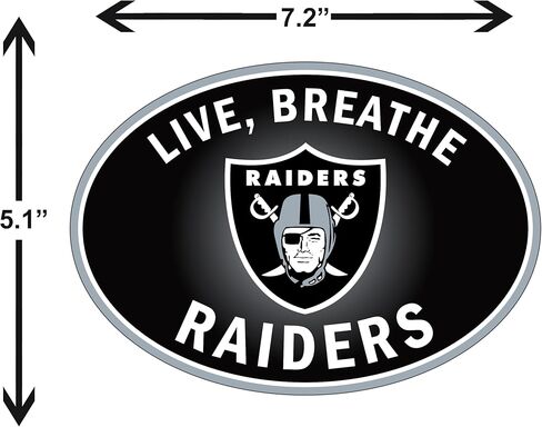 Siskiyou Sports NFL Las Vegas Raiders Live-Breath Auto Secal ، ألوان الفريق ، حجم واحد in Saudi Arabia