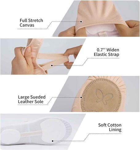 Daydance Cloud Soft 4 Way Way Women Women Ballet Shoes ، Women Ballet Slippers for Dance ، Gymnastics in Saudi Arabia
