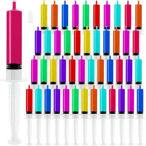 120 Pack Plastic Syringes with Tip Cap 10ml Capacity Resuable Syringe for Halloween, Thanksgiving Day, Christmas, Graduation Party Supplies in Saudi Arabia