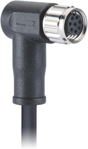 M8 waterproof connector A-Code 8Pin female elbow molding with wire aviation low smoke zero halogen cable in Saudi Arabia
