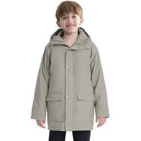 maoo garden Girls Boys Rain Jacket Lightweight Waterproof Raincoat Hooded Lined Long Windbreaker in Saudi Arabia
