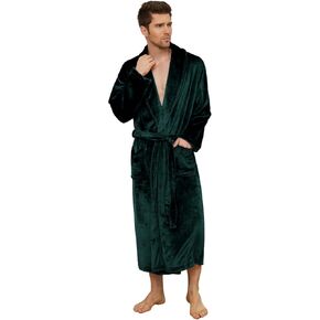 U2SKIIN Mens Fleece Robe Plush Collar Shawl Bathrobe in Kuwait
