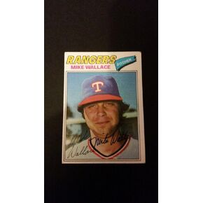 Mike Wallace Rangers 1977 Topps #539 Yankees Authentic Signed Autograph FB15 - MLB Autographed Baseball Cards in Saudi Arabia