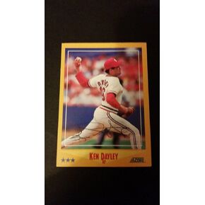 Ken Dayley Cardinals 1988 Score #517 Braves Authentic Signed Autograph FB15 - MLB Autographed Baseball Cards in Saudi Arabia