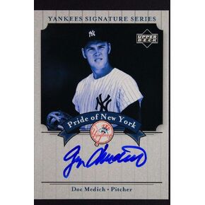 تم توقيع Doc Medich 2003 UD Pride of New York Yankees Card Series 16M - MLB Motophorged Cardsball Cards in Saudi Arabia