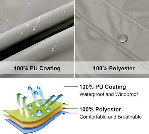maoo garden Girls Boys Rain Jacket Lightweight Waterproof Raincoat Hooded Lined Long Windbreaker in Kuwait